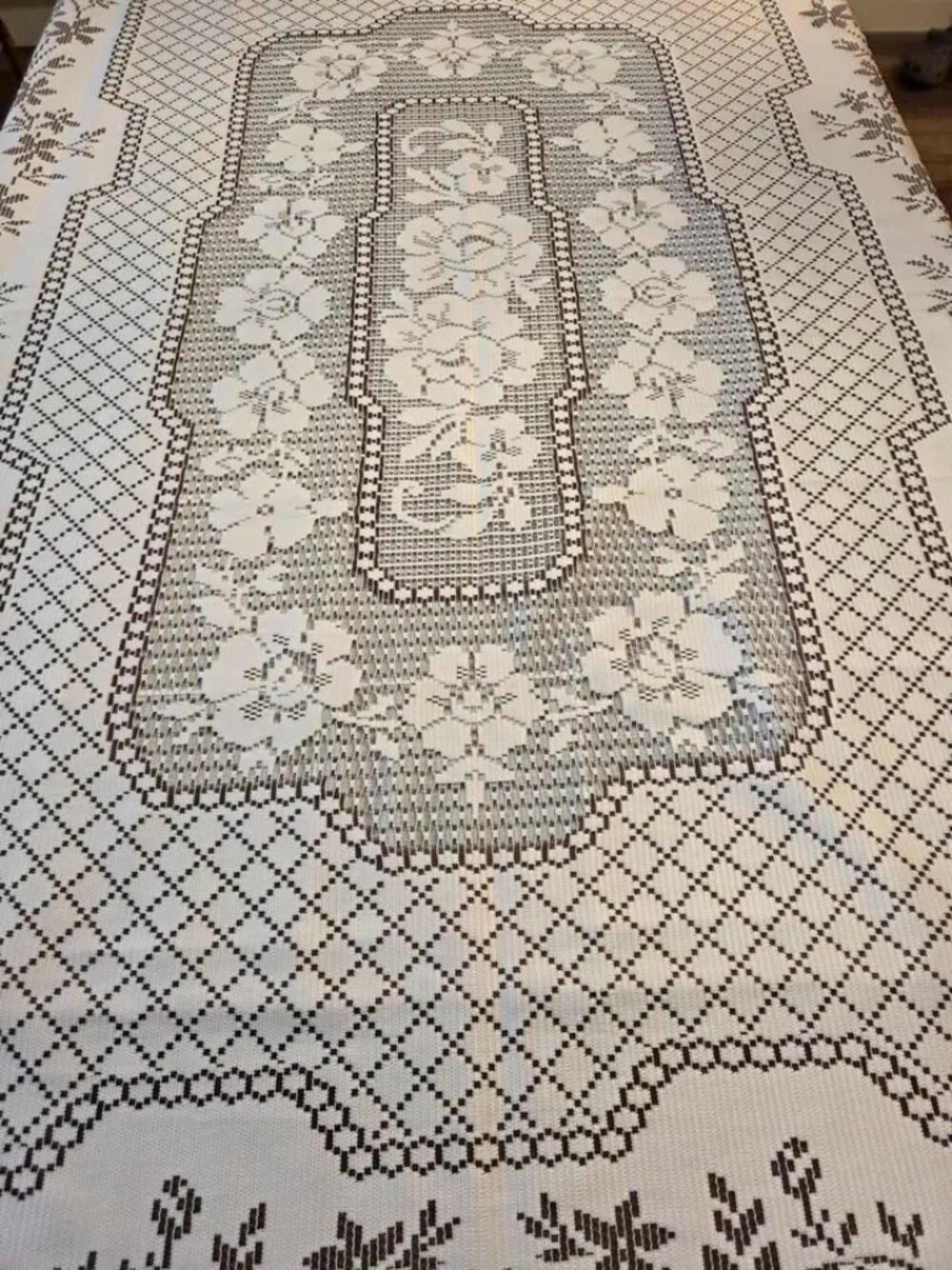 Vintage lace tablecloth